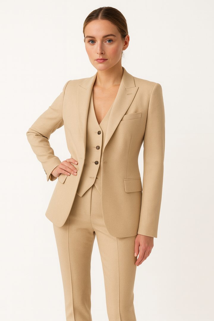 Women's Tailored Three-Piece Suit | Chic and Elegant Outfit