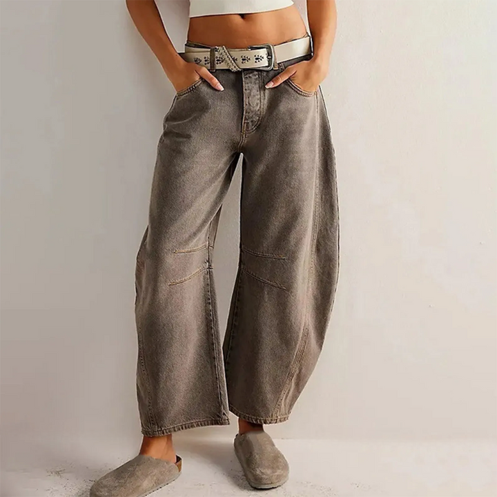 Women's Vintage Wide-Leg Denim Jeans-Omni Prime Goods