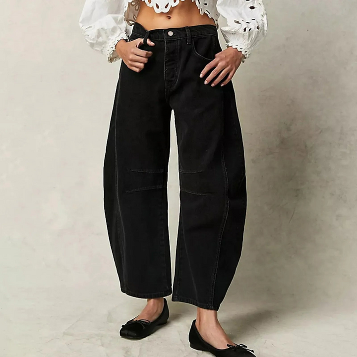 Women's Vintage Wide-Leg Denim Jeans-Omni Prime Goods