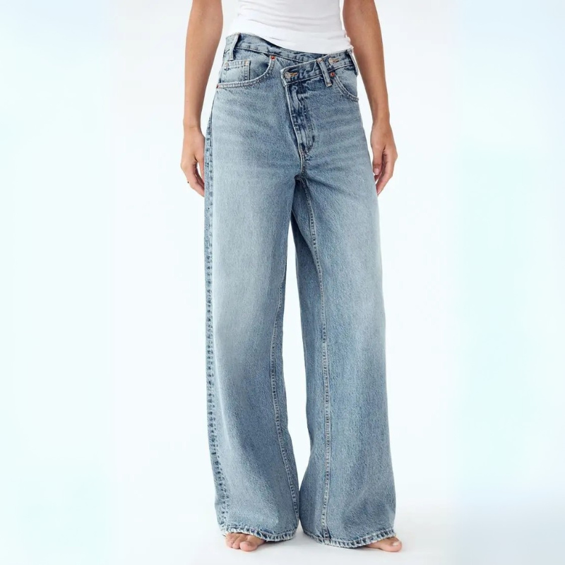 Women's Wide-Leg Denim Jeans-Omni Prime Goods