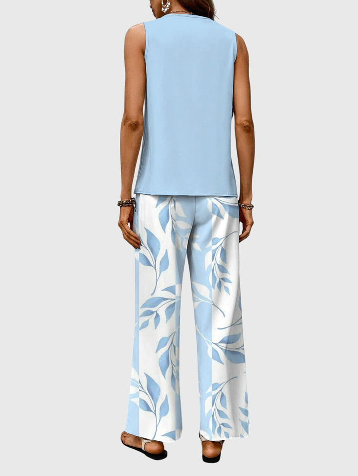 Women's Wide Leg High Waisted Two Piece Outfit-Omni Prime Goods