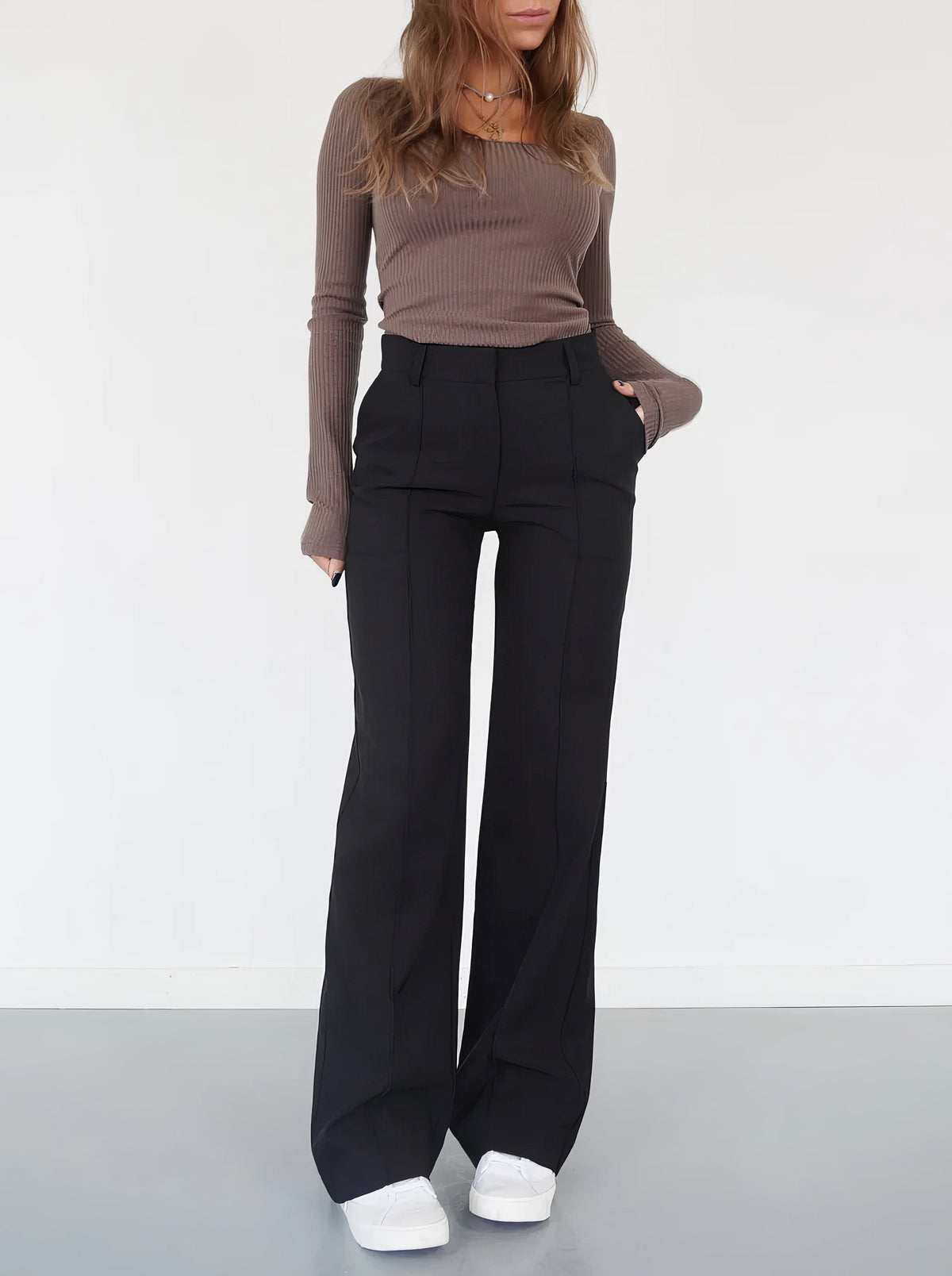 Women's Wide-Leg Office Trousers | Professional Attire-Omni Prime Goods