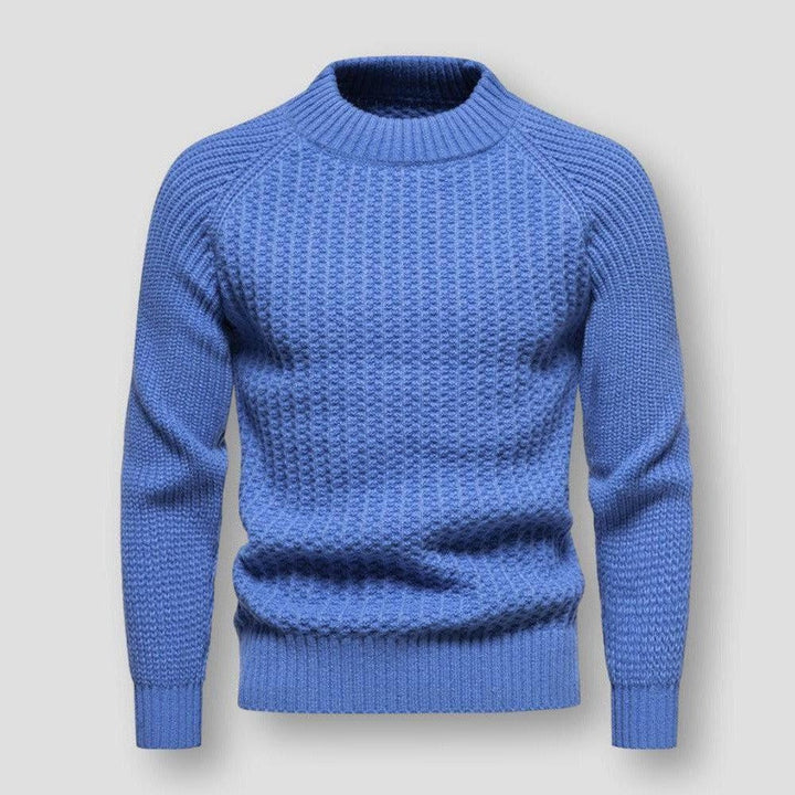 Men's High-Quality Waffle Knit Sweater