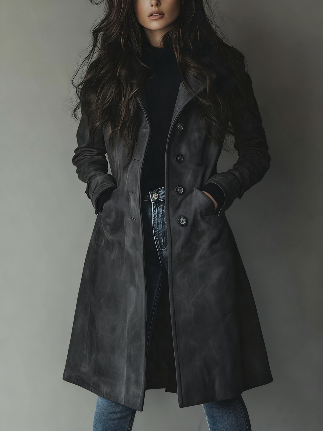 Women's Classic Vintage Look Trench Coat