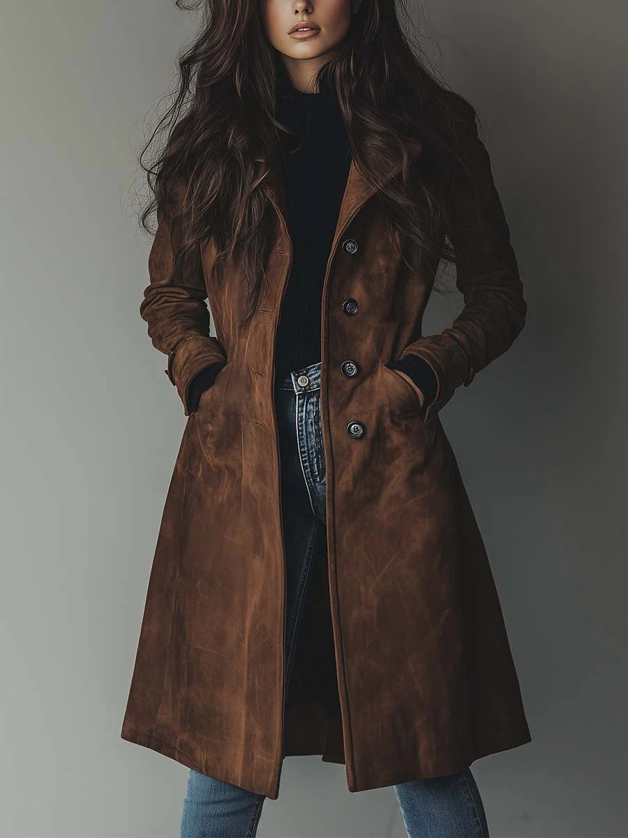 Women's Classic Vintage Look Trench Coat