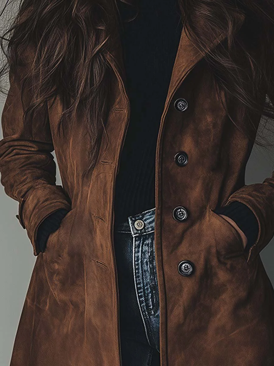 Women's Classic Vintage Look Trench Coat