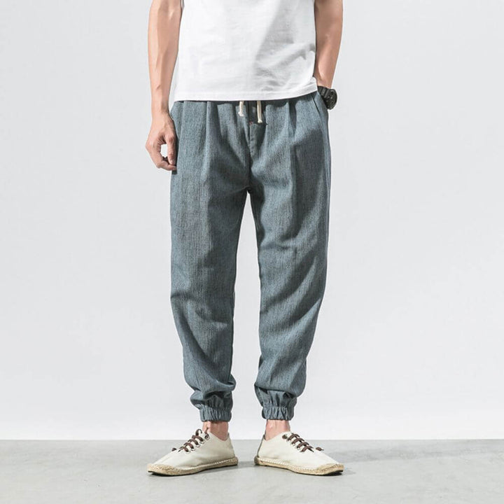 John | Men's Lightweight Comfort Pants - Soft Cotton and Linen Blend