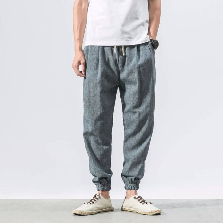 John | Men's Lightweight Comfort Pants - Soft Cotton and Linen Blend