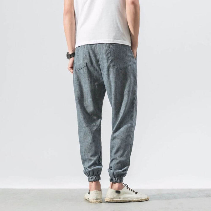 John | Men's Lightweight Comfort Pants - Soft Cotton and Linen Blend