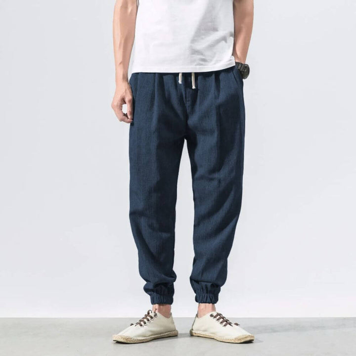 John | Men's Lightweight Comfort Pants - Soft Cotton and Linen Blend