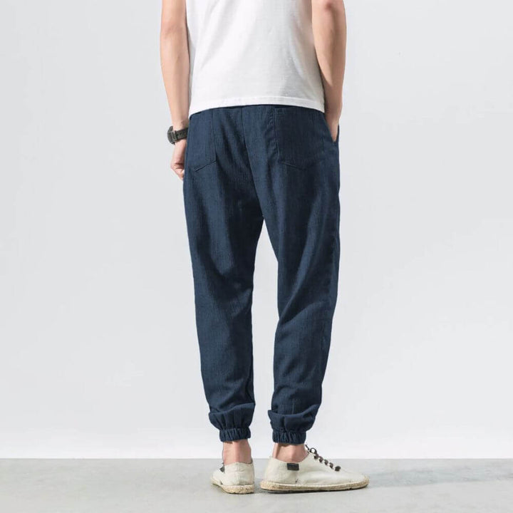 John | Men's Lightweight Comfort Pants - Soft Cotton and Linen Blend