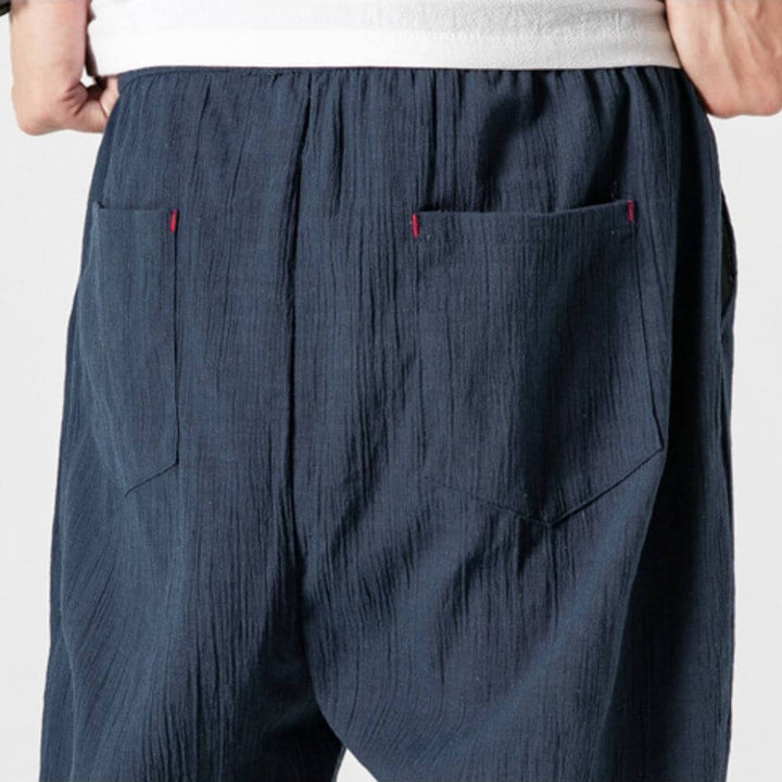 John | Men's Lightweight Comfort Pants - Soft Cotton and Linen Blend
