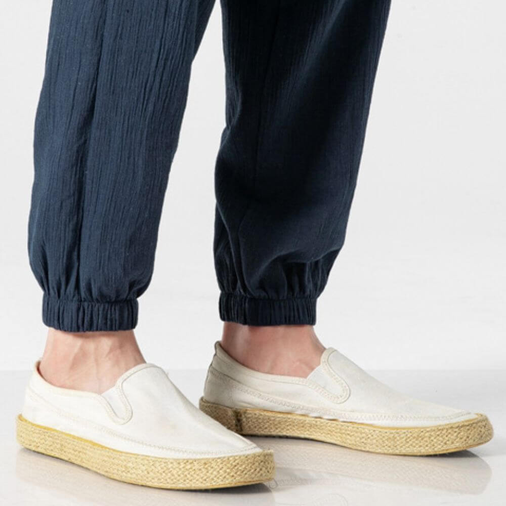 John | Men's Lightweight Comfort Pants - Soft Cotton and Linen Blend