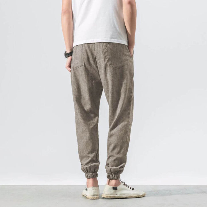 John | Men's Lightweight Comfort Pants - Soft Cotton and Linen Blend