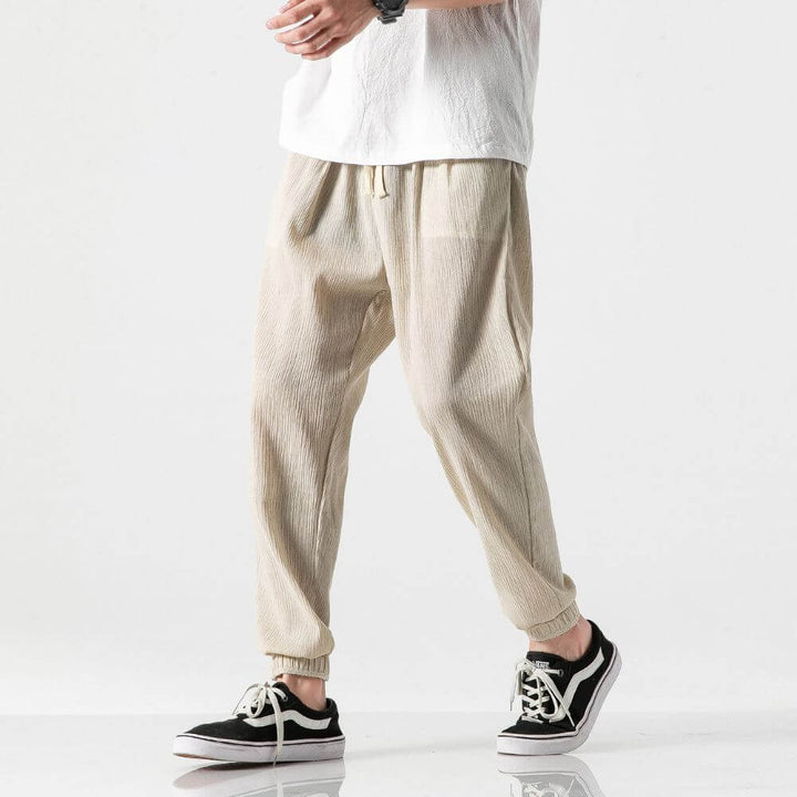 John | Men's Lightweight Comfort Pants - Soft Cotton and Linen Blend