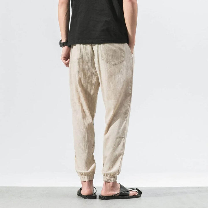 John | Men's Lightweight Comfort Pants - Soft Cotton and Linen Blend