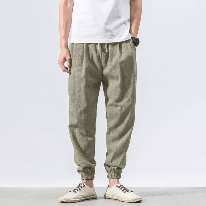 John | Men's Lightweight Comfort Pants - Soft Cotton and Linen Blend
