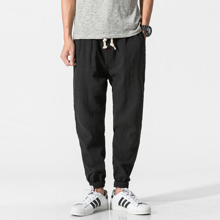 John | Men's Lightweight Comfort Pants - Soft Cotton and Linen Blend