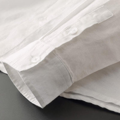 Zack | Men's Casual Long Sleeve Linen Shirt with Hood-Omni Prime Goods