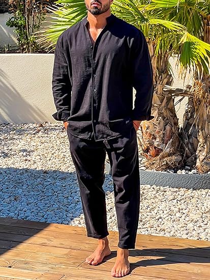 Zaine | Men's Two-Piece Cotton Outfit – Comfortable Summer Style-Omni Prime Goods