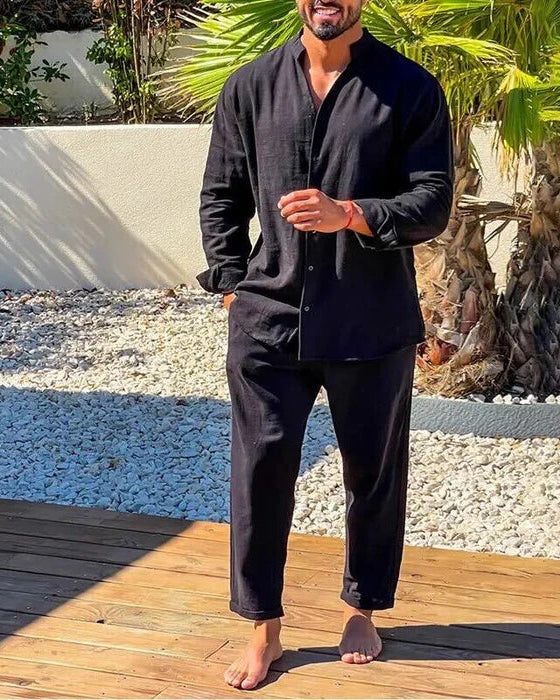 Zaine | Men's Two-Piece Cotton Outfit – Comfortable Summer Style