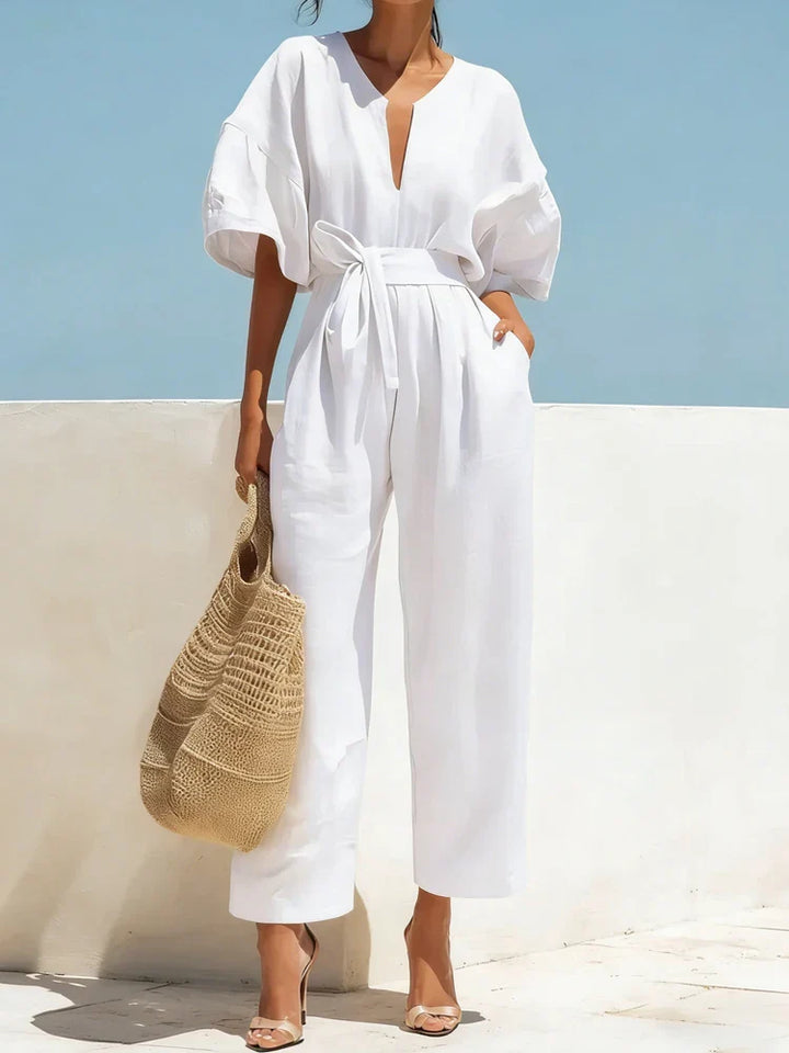 Zalira | Women's Summer Linen Jumpsuit-Omni Prime Goods