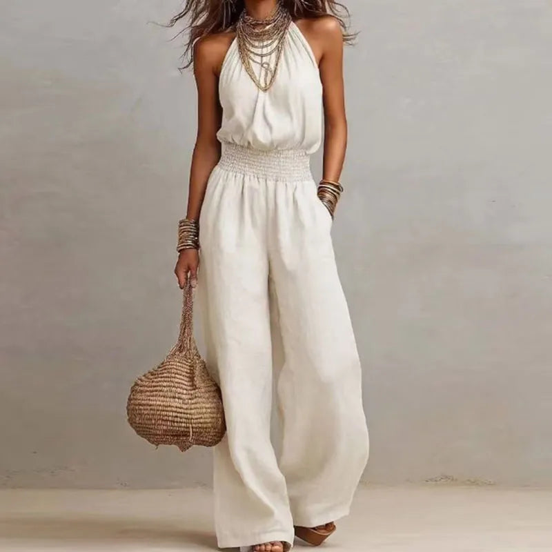 Zanira | Women's Flowing Wide Leg Jumpsuit-Omni Prime Goods