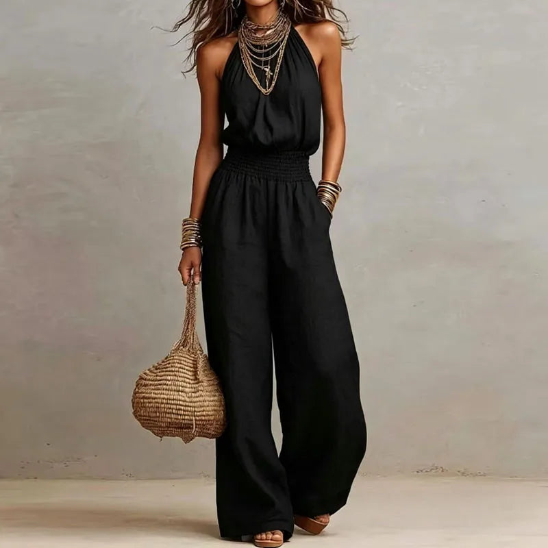 Zanira | Women's Flowing Wide Leg Jumpsuit-Omni Prime Goods