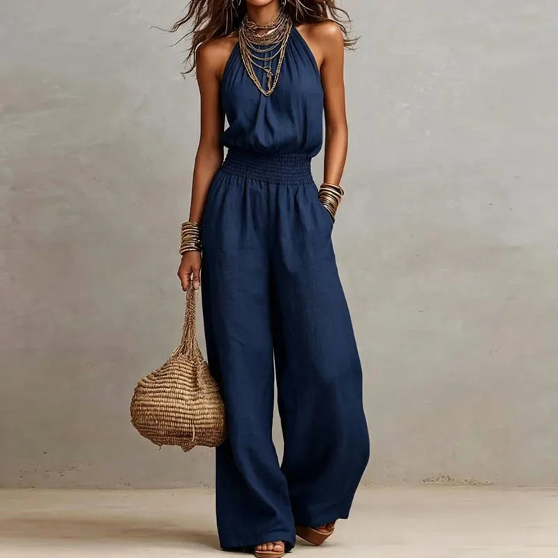 Zanira | Women's Flowing Wide Leg Jumpsuit-Omni Prime Goods