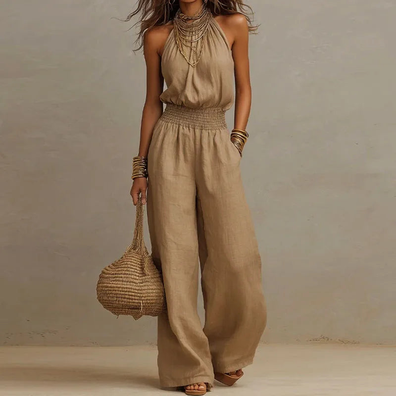 Zanira | Women's Flowing Wide Leg Jumpsuit-Omni Prime Goods