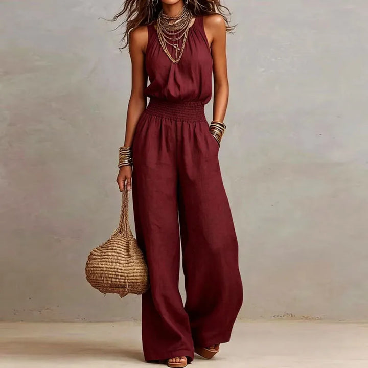 Zanira | Women's Flowing Wide Leg Jumpsuit-Omni Prime Goods