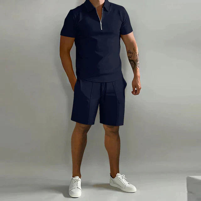 James | Men's Elegant Polo and Shorts Summer Set