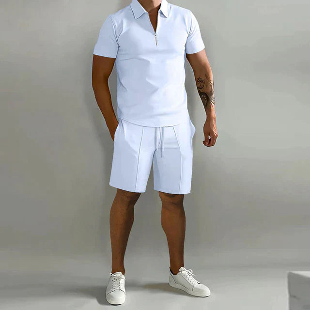 James | Men's Elegant Polo and Shorts Summer Set