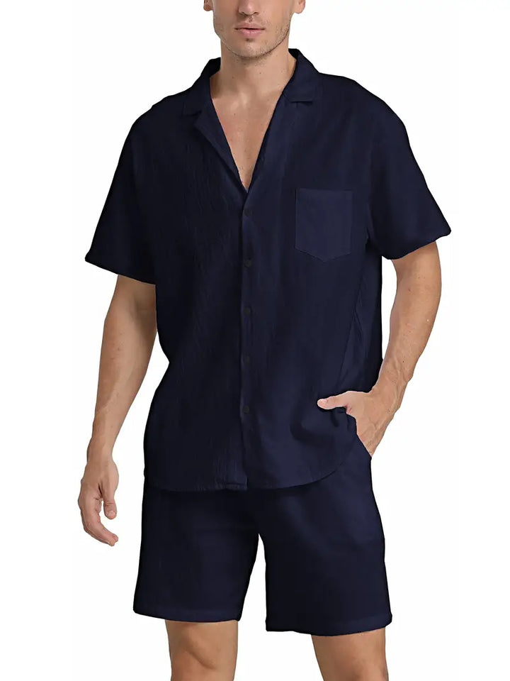 John | Men's Breathable Linen Shirt and Pants Set