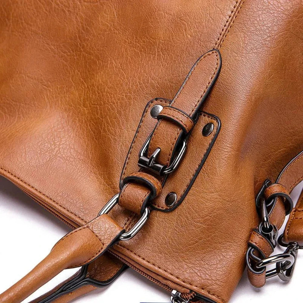 Sarah | Women's Vegan Leather Structured Shoulder Bag