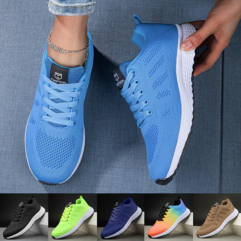 Megan | Women's Casual Knit Walking Sneakers with Laces
