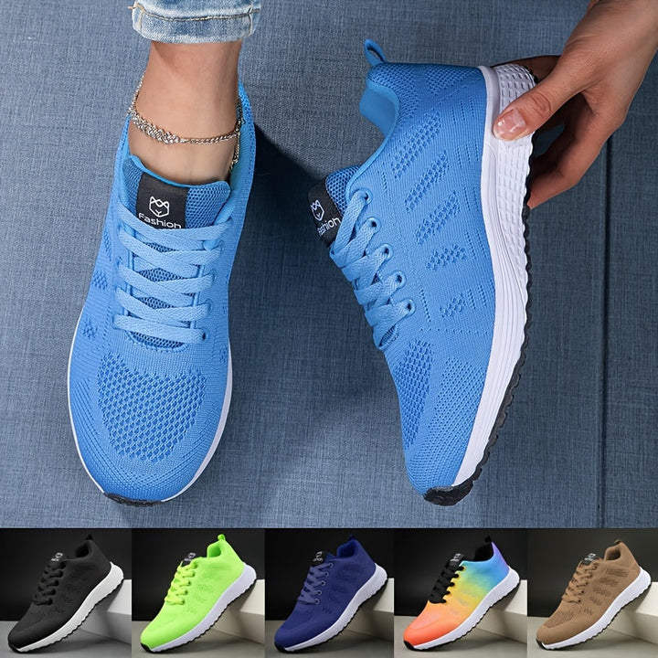 Megan | Women's Casual Knit Walking Sneakers with Laces