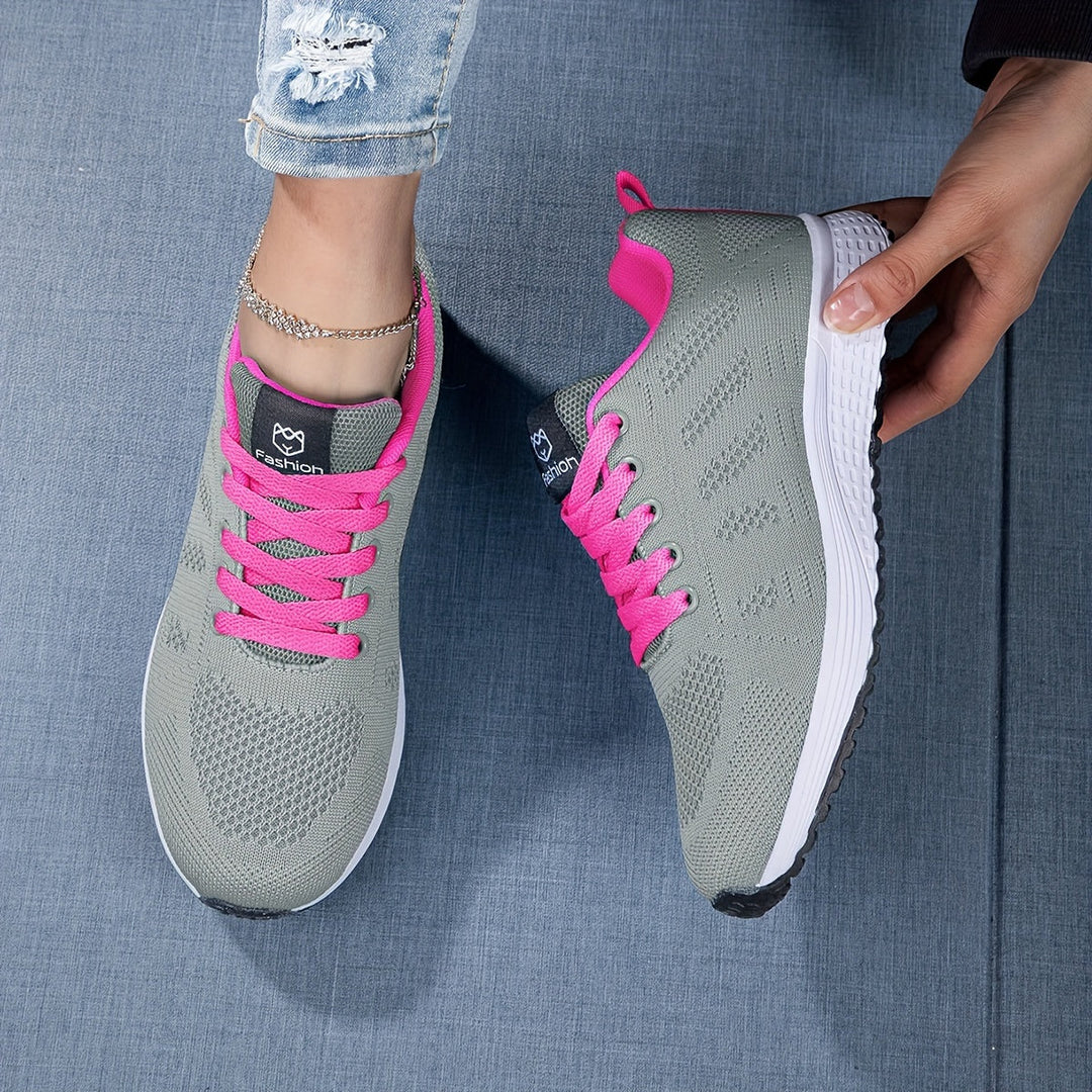Megan | Women's Casual Knit Walking Sneakers with Laces
