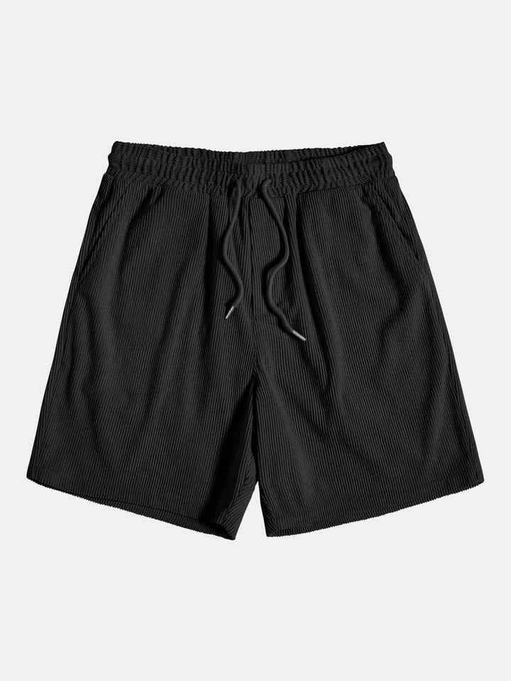 Aiden | Men's Short Sleeve Button-Down Shirt and Drawstring Shorts Set