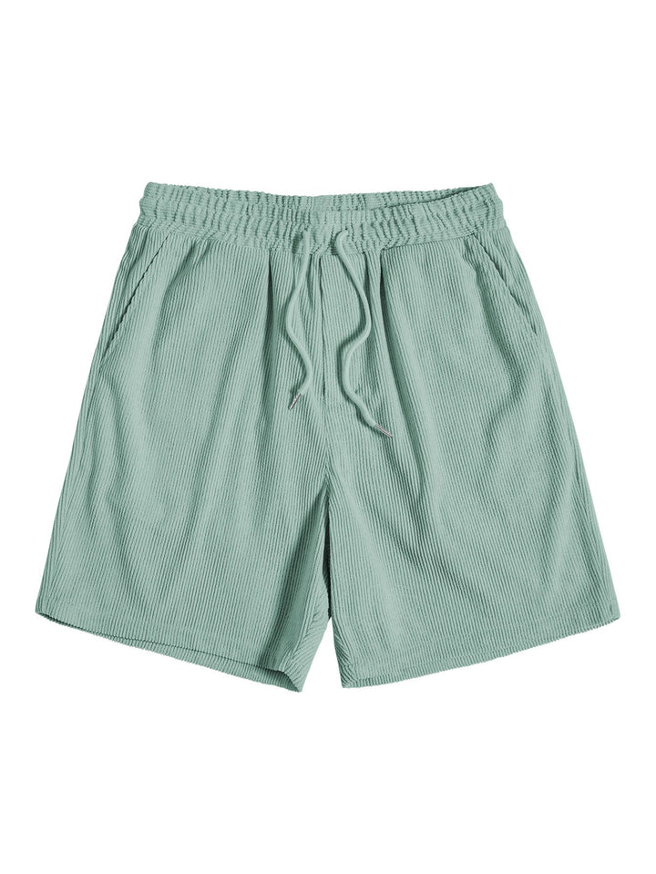 Aiden | Men's Short Sleeve Button-Down Shirt and Drawstring Shorts Set
