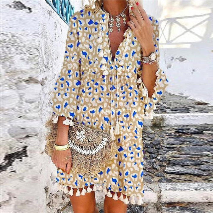 Aimee | Women's Boho V-Neck Mini Dress