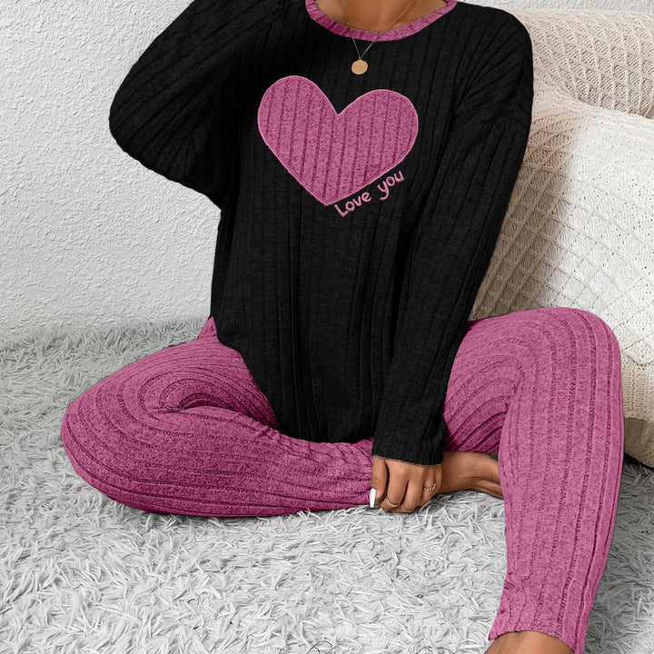 Alana | Women's Long Sleeve Ribbed Two-Piece Outfit