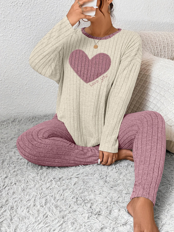 Alana | Women's Long Sleeve Ribbed Two-Piece Outfit