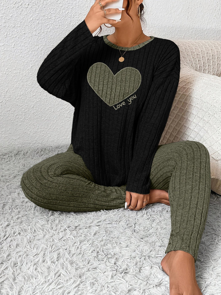 Alana | Women's Long Sleeve Ribbed Two-Piece Outfit