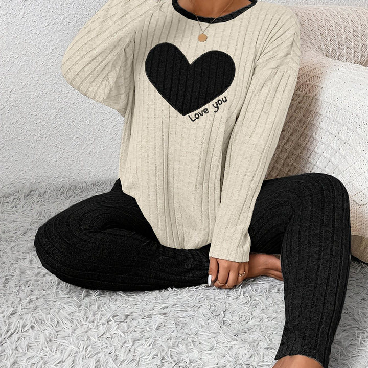 Alana | Women's Long Sleeve Ribbed Two-Piece Outfit