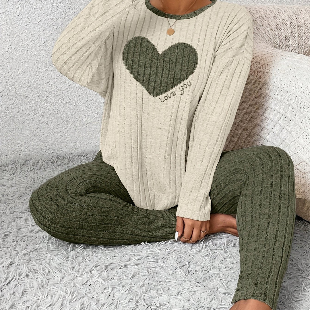 Alana | Women's Long Sleeve Ribbed Two-Piece Outfit