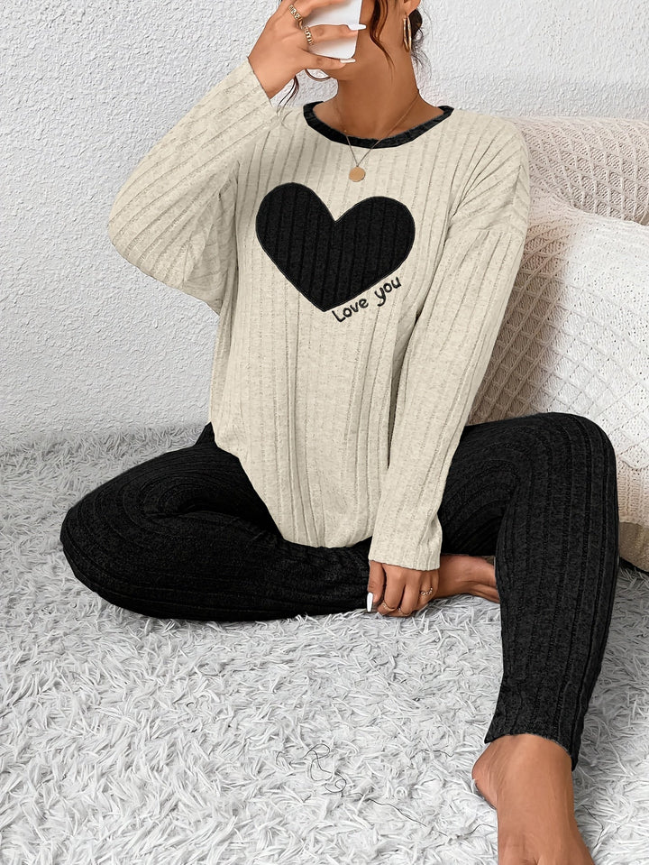 Alana | Women's Long Sleeve Ribbed Two-Piece Outfit
