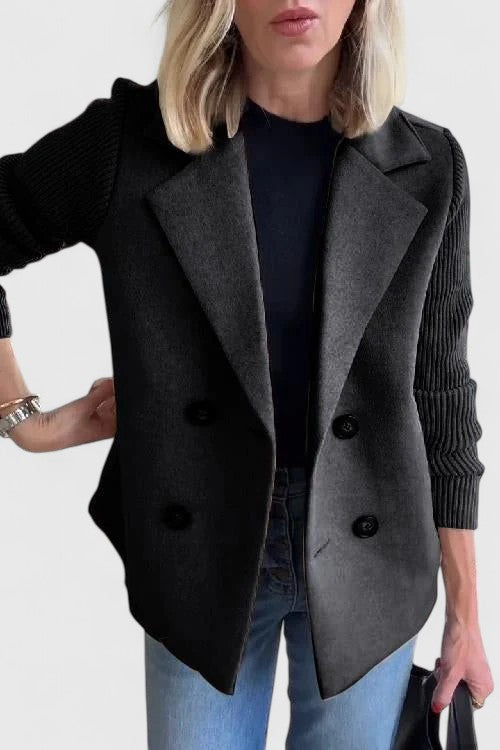Women's Double-Breasted Contrast Blazer