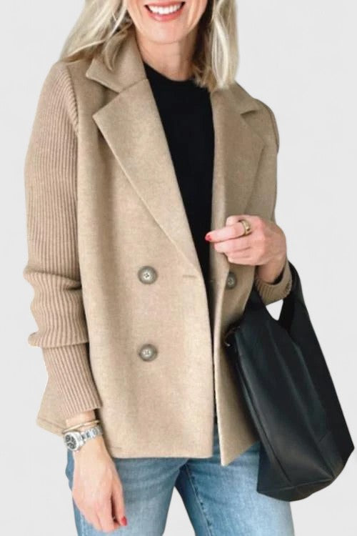 Women's Double-Breasted Contrast Blazer