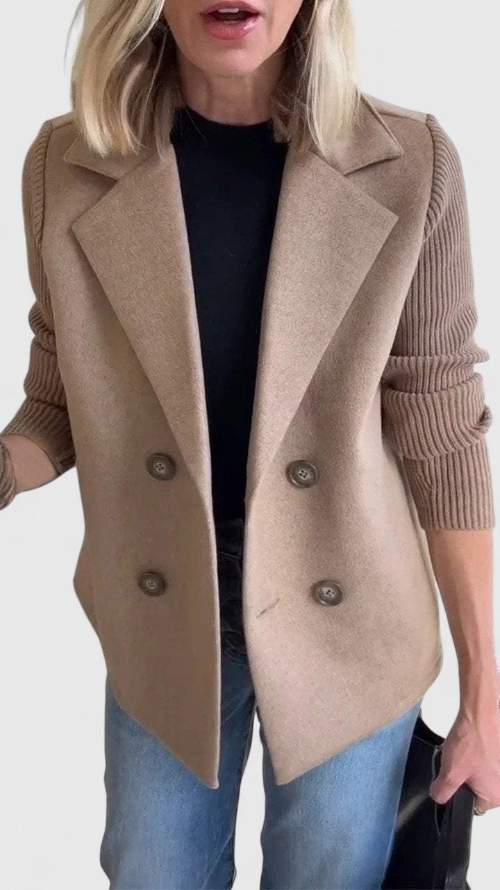 Women's Double-Breasted Contrast Blazer